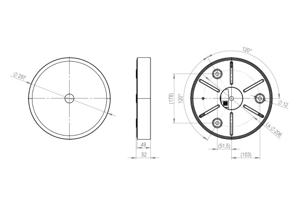 LED Ceiling Light RGBW Tree Anthracite