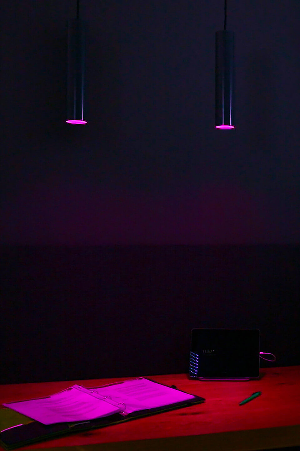 PH pendulum diffuses licht